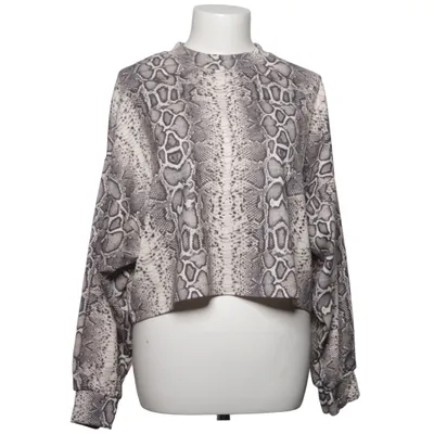Collegetröja (Vit, Svart, Grå) från Bershka Elastan, Polyester