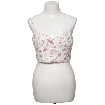 Crop top (White, Pink) from Zara Cotton