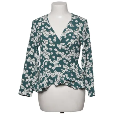 Wrap blouse (Green, White) from Samsøe & Samsøe Viscose