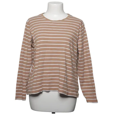 T-shirt à manches longues (Marron, Blanc) de Kim Rogers Coton