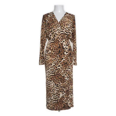 Wrap dress (Brown, White) from Paul Mark Elastane, Polyester