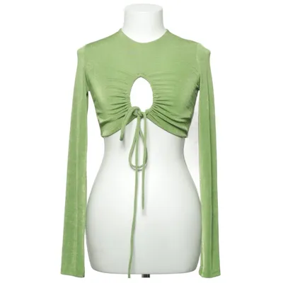 Crop top (Grøn) fra Bershka Elastan, Polyester
