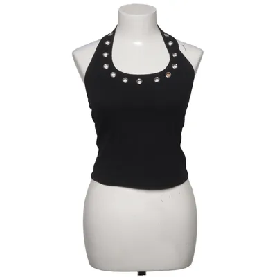 Halternecktopp (Svart) Elastan, Polyester