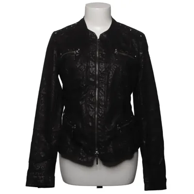 Veste (Noir) de Crisca Coton, Élasthane, Polyester, Polyuréthane