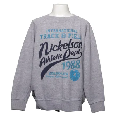 Collegetröja (Grå, Blå) från Nickelson Bomull, Polyester