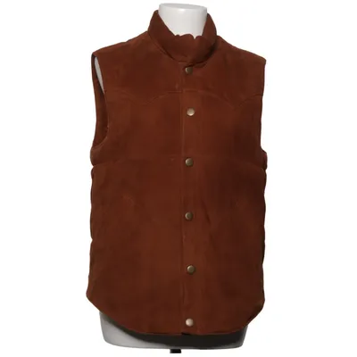 Leather vest (Brown) from Tecovas Suede
