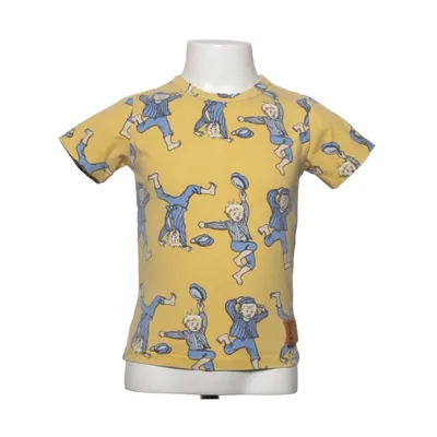 T-shirt (Jaune, Bleu, Multicolore) de Emil i Lönneberga Élasthane, Coton biologique