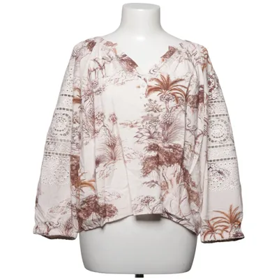 Blouse (Marron, Blanc) de Sandro Lin, Polyester, Viscose