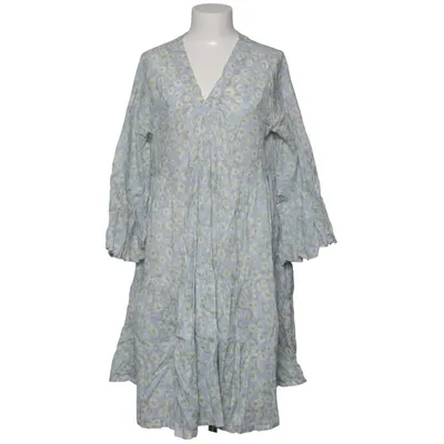 Jurk (Blauw, Wit) van Ajlajk Katoen