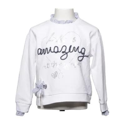 Sweatshirt (Blanc, Bleu) de Mayoral Coton, Élasthane, Polyester