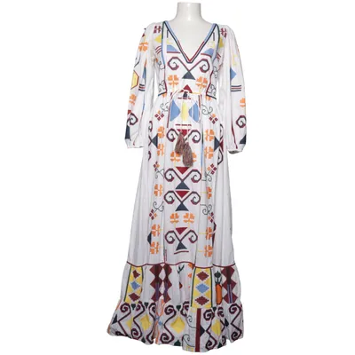 Robe longue (Blanc, Multicolore) de Uterqüe Coton, Polyester