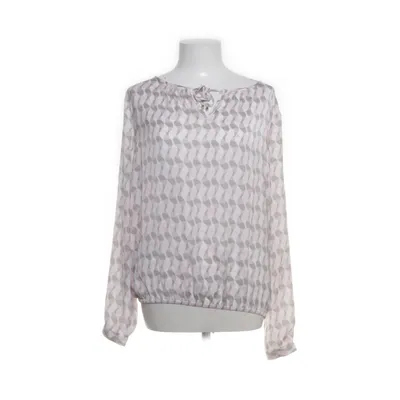 Blus (Rosa, Grå, Vit) från Milano Italy Polyester, Silke