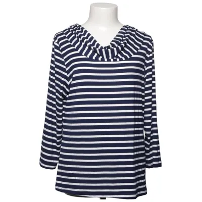 T-shirt à manches longues (Bleu, Blanc) de Micha Élasthane, Viscose