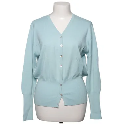 Cardigan (Bleu) de Gabriella Benelli Acrylique, Laine de mouton