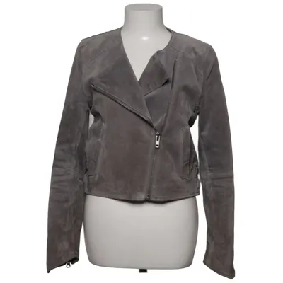 Lederjacke (Grau) von Dr. Denim Leder, Polyester