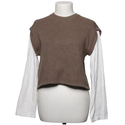 Pull-over (Marron, Blanc) de Zara Coton