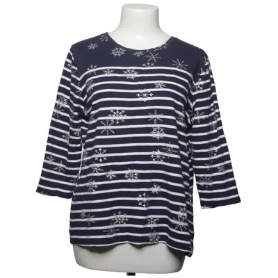 T-shirt à manches longues (Bleu, Blanc) de Kim Rogers Coton