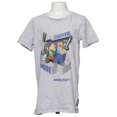 T-shirt (Grå, Flerfarvet) fra Mojang Bomuld, Viscose
