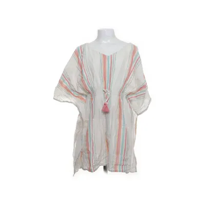 Strandklänning (Vit, Flerfärgad) från Zara Bomull, Metallfiber