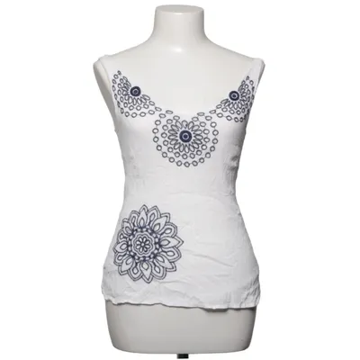 Top (Wit, Blauw) van Desigual Polyester, Viscose
