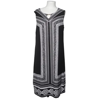 Jurk (Zwart, Wit) van JM Collection Elastaan, Polyester