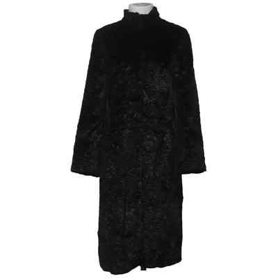 Vinterfrakke (Sort, Rød) fra Mari Philippe Acetat, Bomuld, Viscose