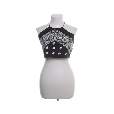 Crop top (Sort, Hvid) fra Romwe Bomuld, Polyester