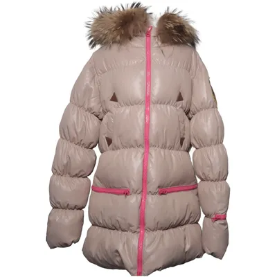 Doudoune longue (Beige, Rose) de Eleven Elfs