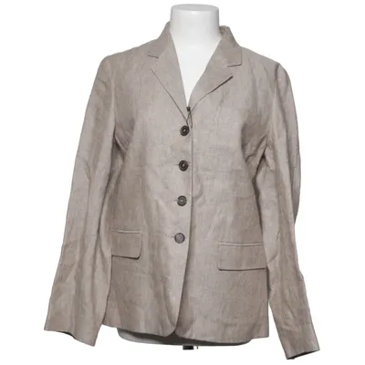 Blazer (Beige) fra Massimo Dutti Linned