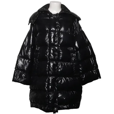 Down coat (Black) from Ermanno Scervino Down, Feather, Polyamide, Polyurethane