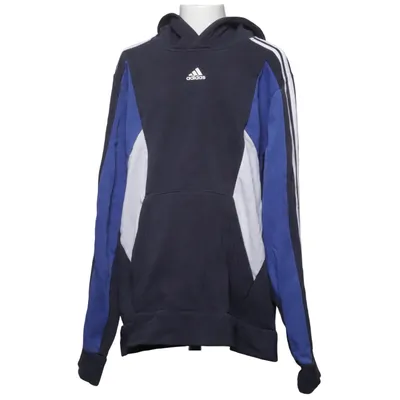 Hoodie (Blue, White) from Adidas Cotton, Polyester