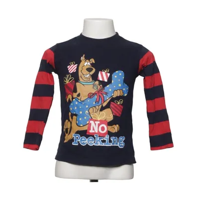Langærmet t-shirt (Blå, Rød, Flerfarvet) fra Scooby-Doo Bomuld