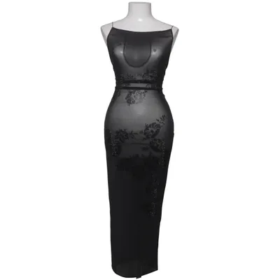 Aftenkjole (Sort) fra House of CB Elastan, Polyamid, Polyester, Viscose