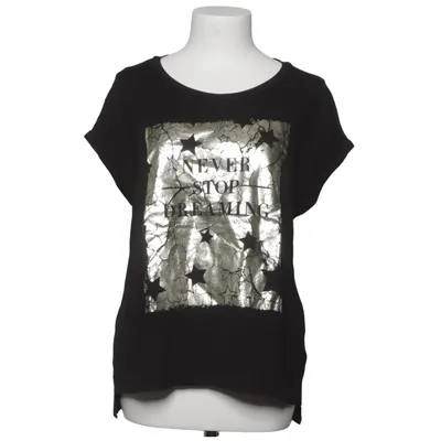 T-shirt (Sort) fra Clockhouse Elastan, Viscose