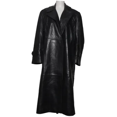 Leren jas (Zwart) van Sportmax Leer, Polyester