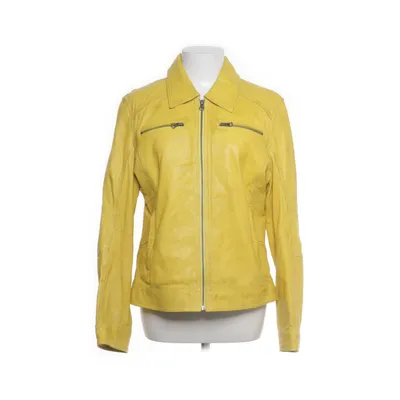 Leather jacket (Yellow) from Manguun Polyester, Leather
