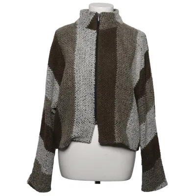 Cardigan (Vert, Gris) de Papillon Acrylique, Coton, Viscose