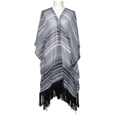 Poncho (Blauw, Zwart, Wit) van Izabella Polyester