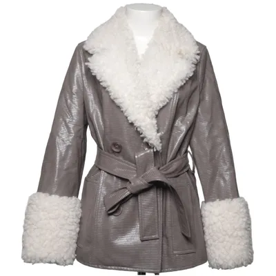 Shearling jas (Grijs, Wit) van Stand Studio Polyester, Polyurethaan