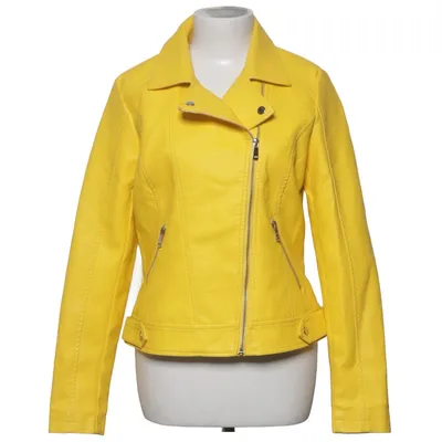 Bikerjacka (Gul) från Fisherfield Polyester, Polyuretan, Viskos