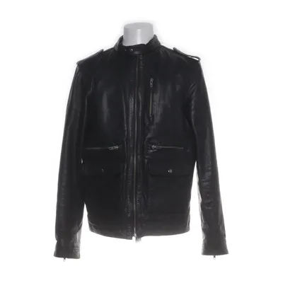 Läderjacka (Svart) från Premium by Jack & Jones Polyester, Skinn