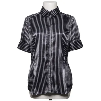 Short sleeve shirt (Blue, White) from New York & Company Elastane, Polyester