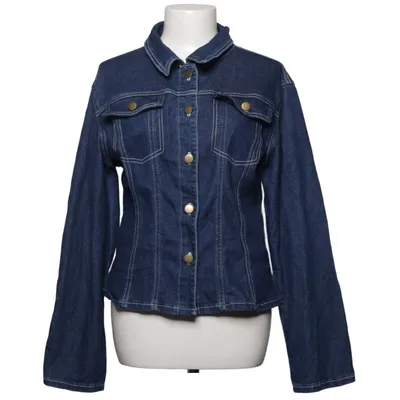 Denimjakke (Blå) fra Forever 21 Bomuld, Elastan, Lyocell, Polyester