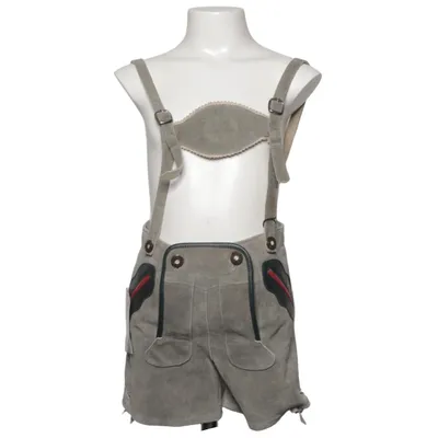 Lederhosen (Gray, Black, Red) from Isar-Trachten Leather