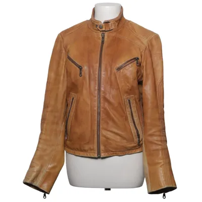 Leren jack (Bruin) van Rock'n Blue Katoen, Leer, Polyester