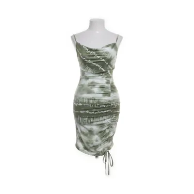 Dress (Green, White) from Kollyy Elastane, Polyester