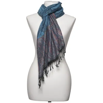 Scarf (Blue, Multicolored) from Pashmina Cashmere