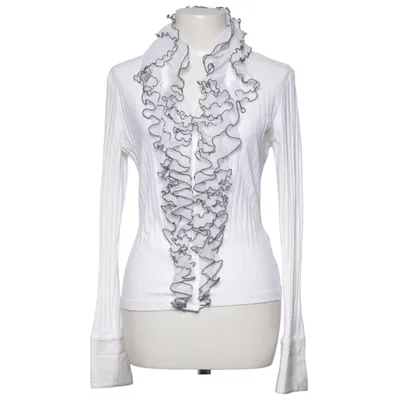 Blouse (Wit, Zwart) van Blanc Nature Elastaan, Polyamide