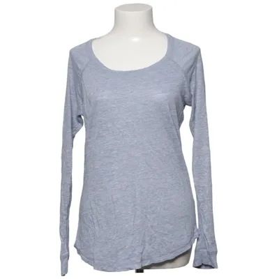 Lange mouwen shirt (Blauw) van Majestic Filatures Linnen, Zijde