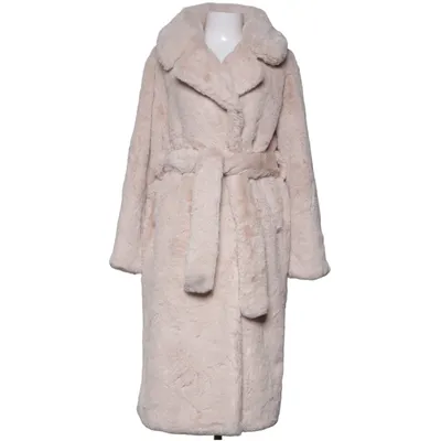 Vinterkappa (Beige) från NA-KD Pälsimitation, Polyester